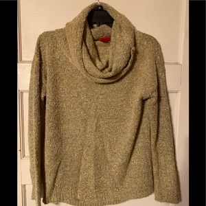 Buckle cowl neck sweater